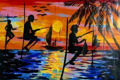 “An Evening Sight of a Beach” Chamindi Karunarathne