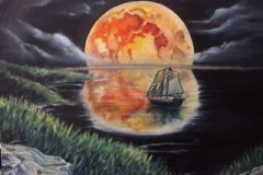 Blood Moon on Beaufort North Carolina