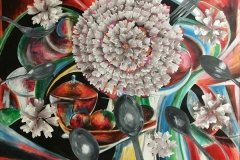Plate of flowers
